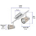 Luminario de sobreponer con 2 spots base GU10, VOLTECK