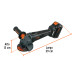 Esmeriladora 4-1/2", 20V, 1 batería 4Ah, MAX