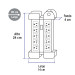 Multicontacto 14 AWG industrial supresor picos 10 entradas