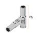 Dado largo de 13 mm, 6 puntas, cuadro 1/2", TRUPER