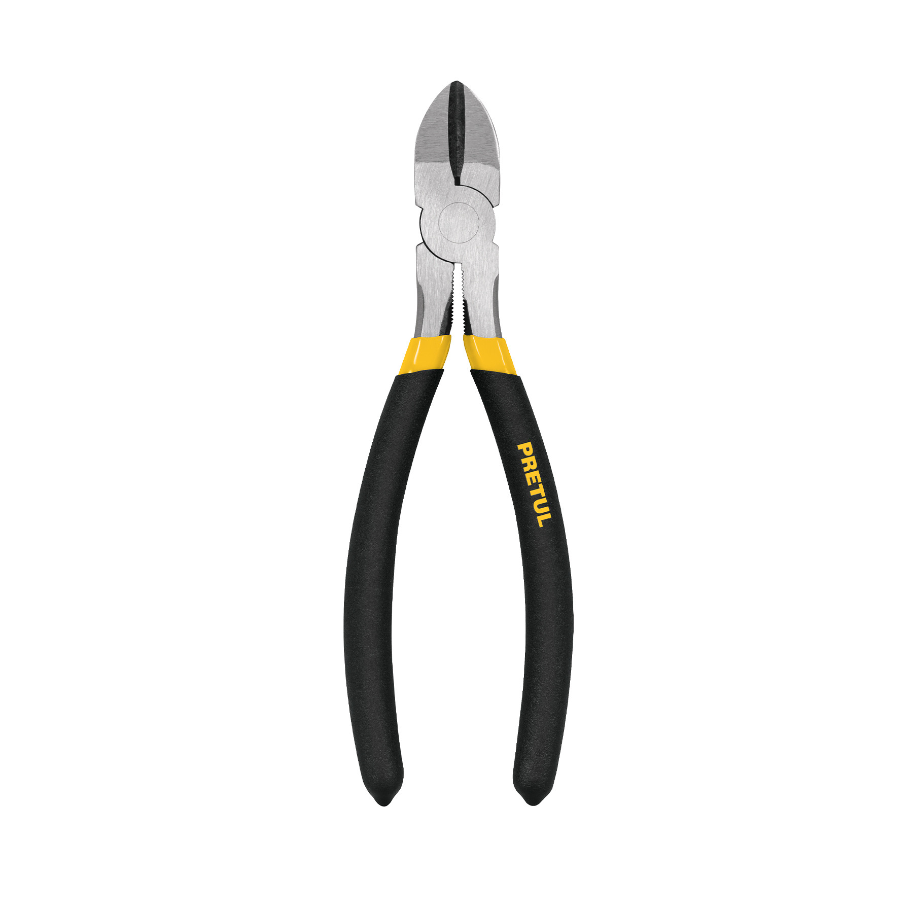 Pinza de corte diagonal 8" mango de PVC, PRETUL
