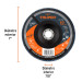 Disco laminado 7", grano 60 centro 7/8", fibra, TRUPER