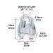 Blíster c/1 nudo (perro) de hierro p/cable de 3/8", FIERO