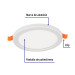 Luminario LED plafón 8W 6500K, ajustable, redondo, VOLTECK