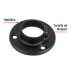 Brida negra para tubo redondo de closet, HERMEX