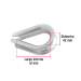 Bolsa con 5 guardacabos para cable de acero de 5/8", FIERO
