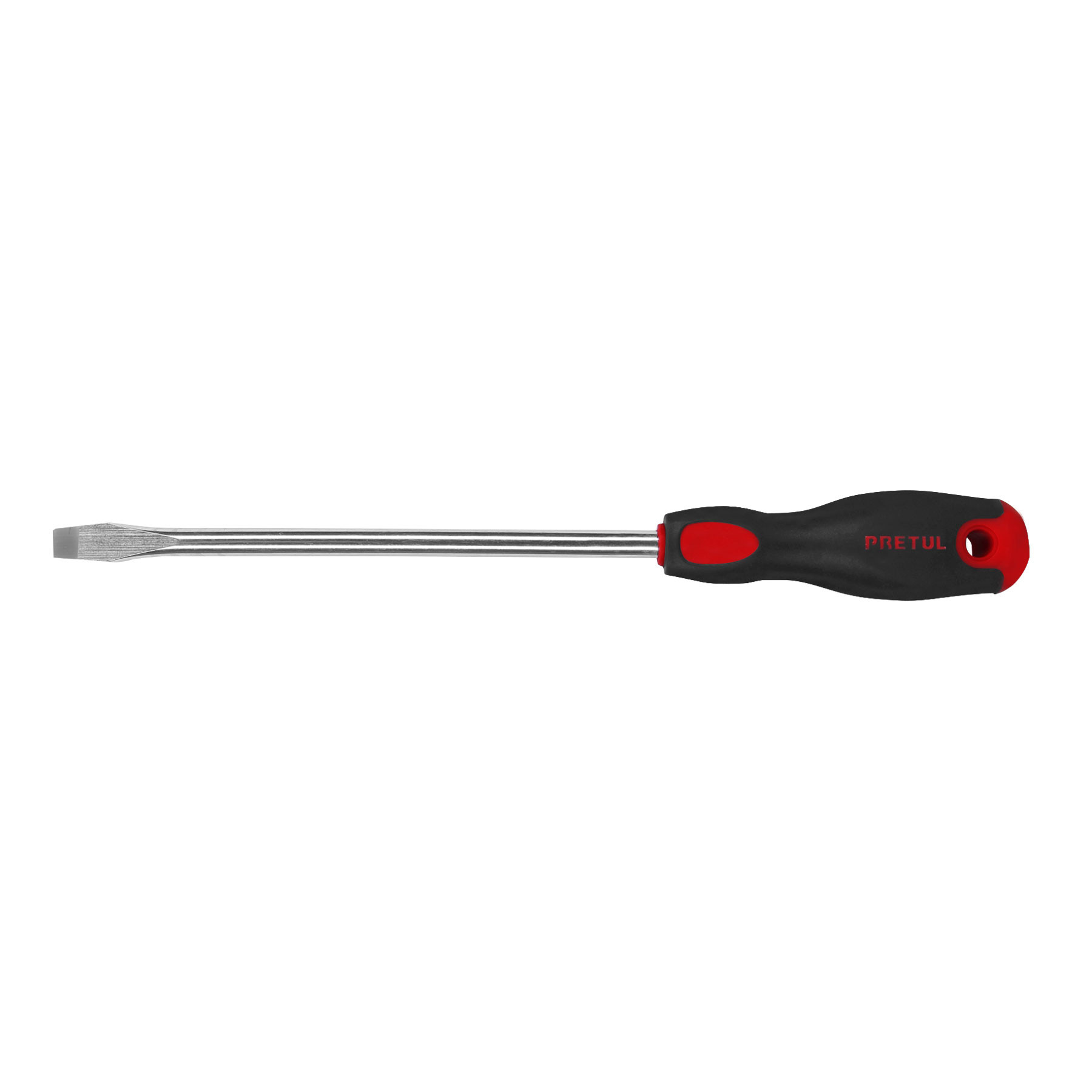 Desarmador plano 3/8" x 8" mango Comfort Grip, PRETUL