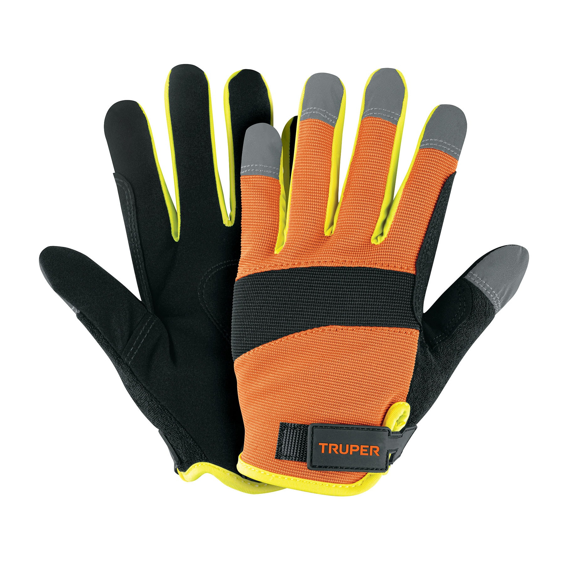 Guantes para mecánico, alta visibilidad, unitalla, TRUPER