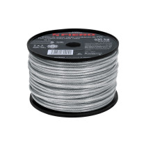 Metro de cable rígido 3/32" acero 7x7 recubierto PVC, 75 m