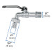 Llave de esfera, de zinc, 110 gr, entrada 1/2", FOSET BASIC