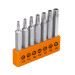 Juego de 7 puntas torx combinadas c/seguro largo 2", EXPERT