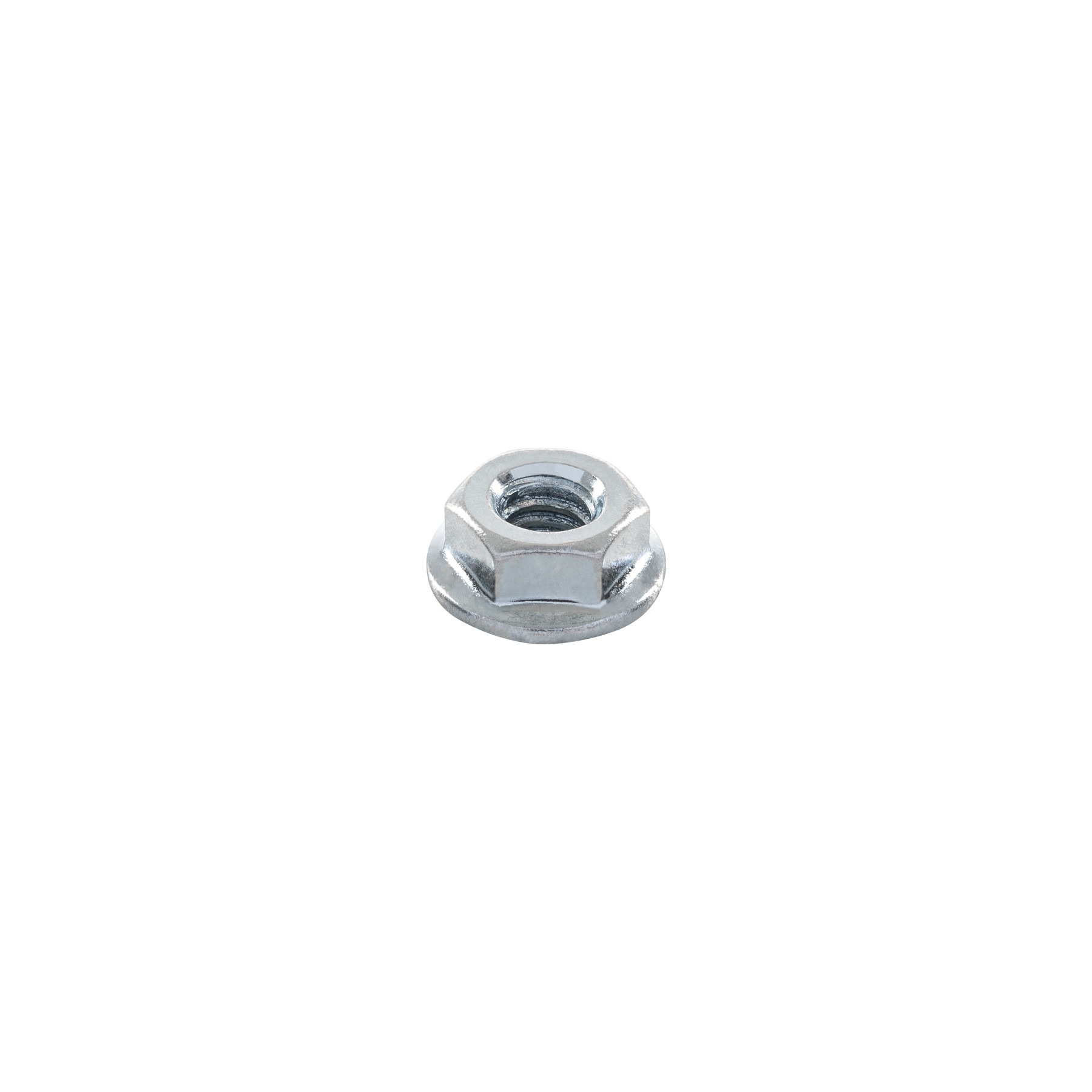 Bolsa con 100 tuercas flange, 1/4", acero galvanizado, FIERO