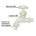 Llave p/manguera, de plástico 65g,1/2", granel, PRETUL