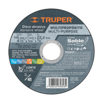 Disco abrasivo de corte preciso multimat 4-1/2" x 1mm TRUPER