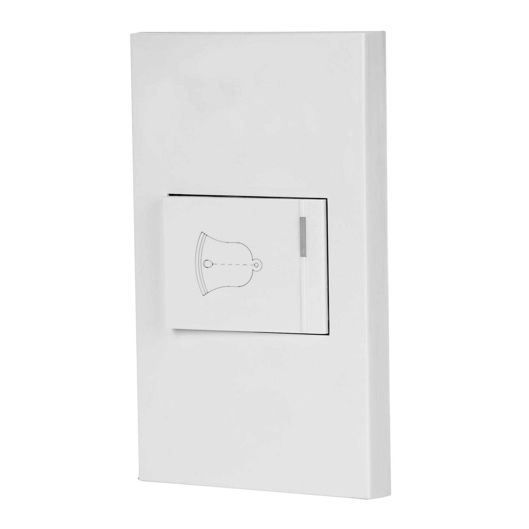 Placa armada 1 interruptor de timbre,1.5mod, Española,blanco