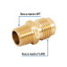 Niple terminal de latón de 1/2" X 3/8", FOSET