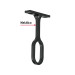 Soporte negro para tubo ovalado de closet, HERMEX