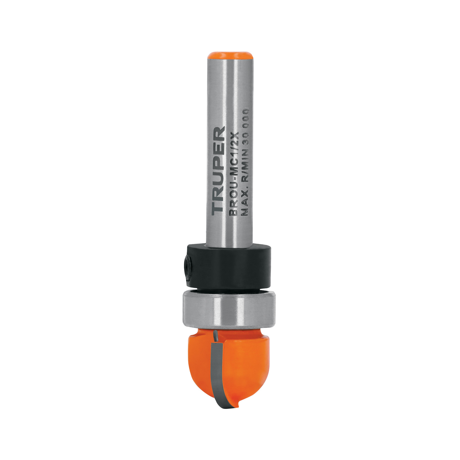 Broca para router, media caña, 1/2" con balero, TRUPER