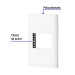 Placa blanca de 1 ventana 1.5 módulos, línea Lisboa, VOLTECK