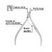 Alicate para manicure 4", cabeza recta, punta larga, PRETUL