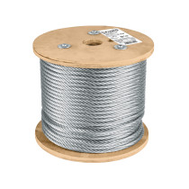 Metro de cable rígido 5/16" de acero 7x7 hilos, 75 m, FIERO
