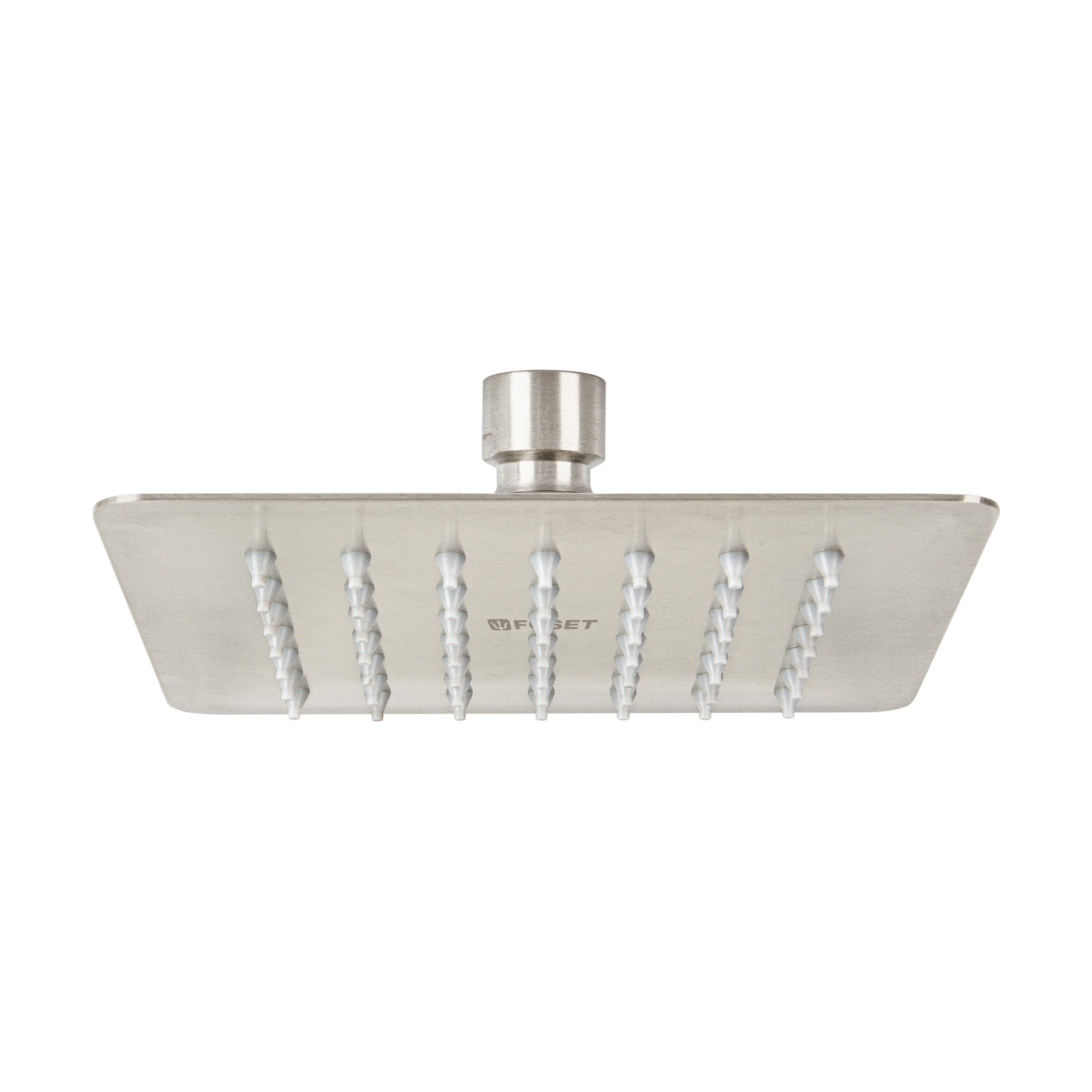 Regadera cuadrada 6", acero inox, sin brazo, satín, TÚBIG
