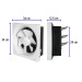 Extractor de aire de 10",blanco, VOLTECK