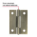 Bisagra rectangular 2 x 1-1/2", latón antiguo, HERMEX
