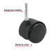 Rodaja tipo yoyo de 50 mm con espiga para madera, FIERO