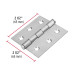 Bisagra cuadrada 2-1/2" acero inox, cabeza plana, HERMEX