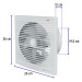 Extractor de aire de 8", blanco, VOLTECK