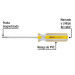 Desarmador cabinet 3/16 x 4" mango de PVC, PRETUL