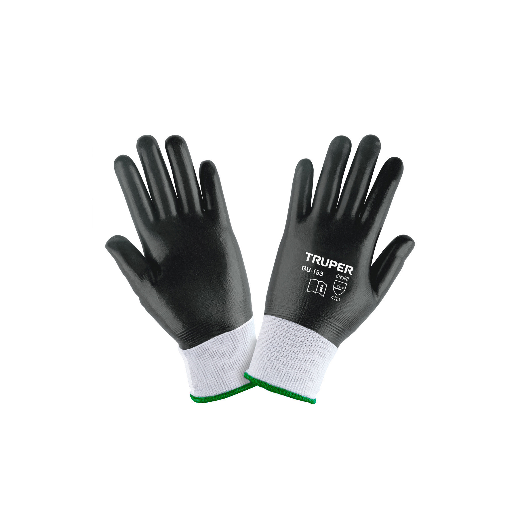Guantes de poliéster recubiertos de nitrilo, G, TRUPER