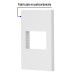 Placa 1 ventana, 1.5 módulos, línea Española, color blanco