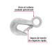 Gancho eslinga de acero forjado 3/4", carga 500 kg, FIERO