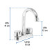 Mezcladora 4" para lavabo, cuello bar, cartucho compresión