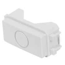 Módulo (tapón) ciego, línea Italiana, color blanco, VOLTECK