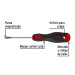 Desarmador plano 3/16 x 3" mango Comfort Grip, PRETUL