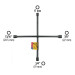 Llave de cruz 18", acabado negro mate, PRETUL