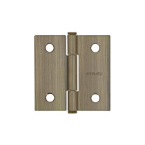 Bisagra cuadrada 2", latón antiguo, cabeza plana, HERMEX