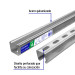 Perfil monocanal perforado de 3 m, 4 x 4 cm cal. 14, VOLTECK
