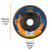 Disco laminado 4-1/2" grano 120 centro 7/8", plástico,TRUPER