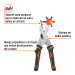 Pinza sacabocados 9" mango de PVC, TRUPER