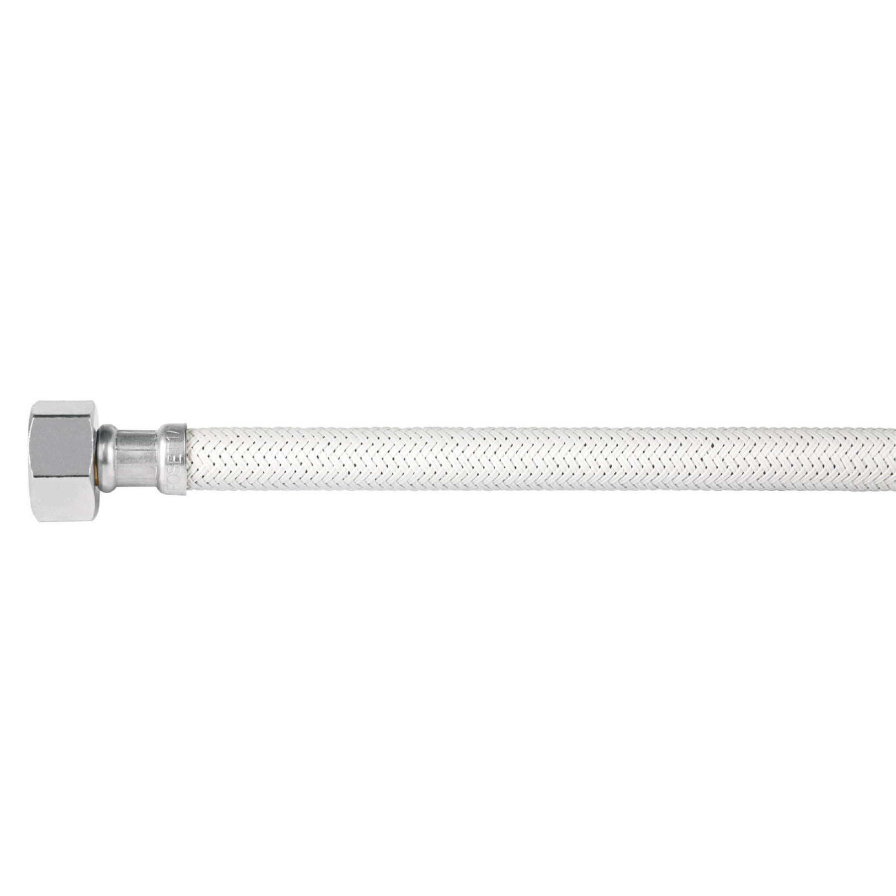 Manguera lavabo/fregadero, vinilo blanco, 1/2"x1/2", 100 cm