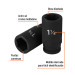 Dado largo de impacto de 1-1/4", 6 puntas, cuadro 3/4"