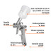 Pistola p/retoque gravedad HVLP vaso plástico, 1 mm, TRUPER