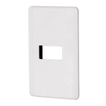 Placa 1 módulo de ABS, blanca, VOLTECK BASIC