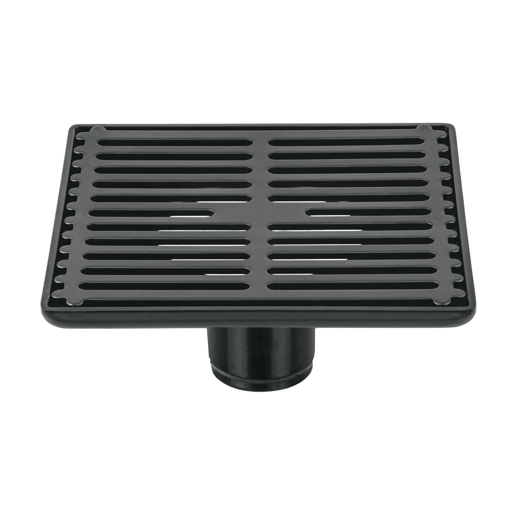 Resumidero cuadrado 6" x 6", acero inoxidable, negro, AQUA
