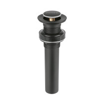 Contra para lavabo, sin rebosadero, sistema push, negro