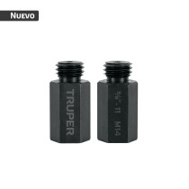 Juego 2 adaptadores para borlas doble cara, M14, TRUPER
